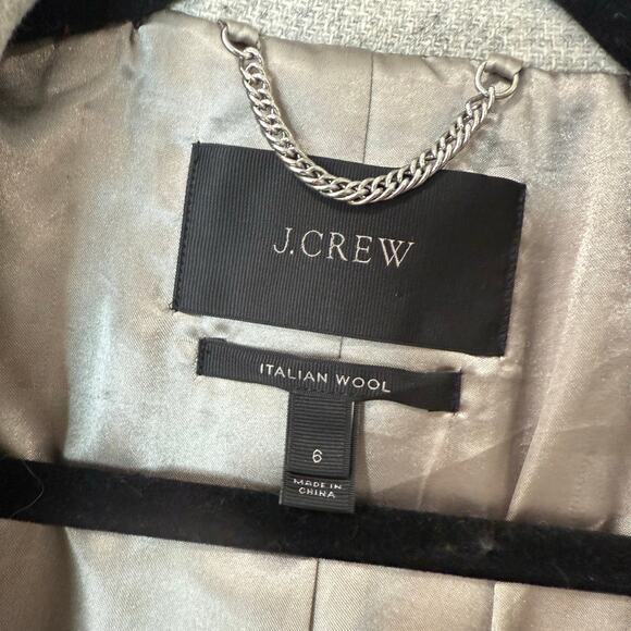 J. Crew Women's Cocoon Coat Italian Stadium-Cloth Wool Jacket Gray 6 - Picture 5 of 10